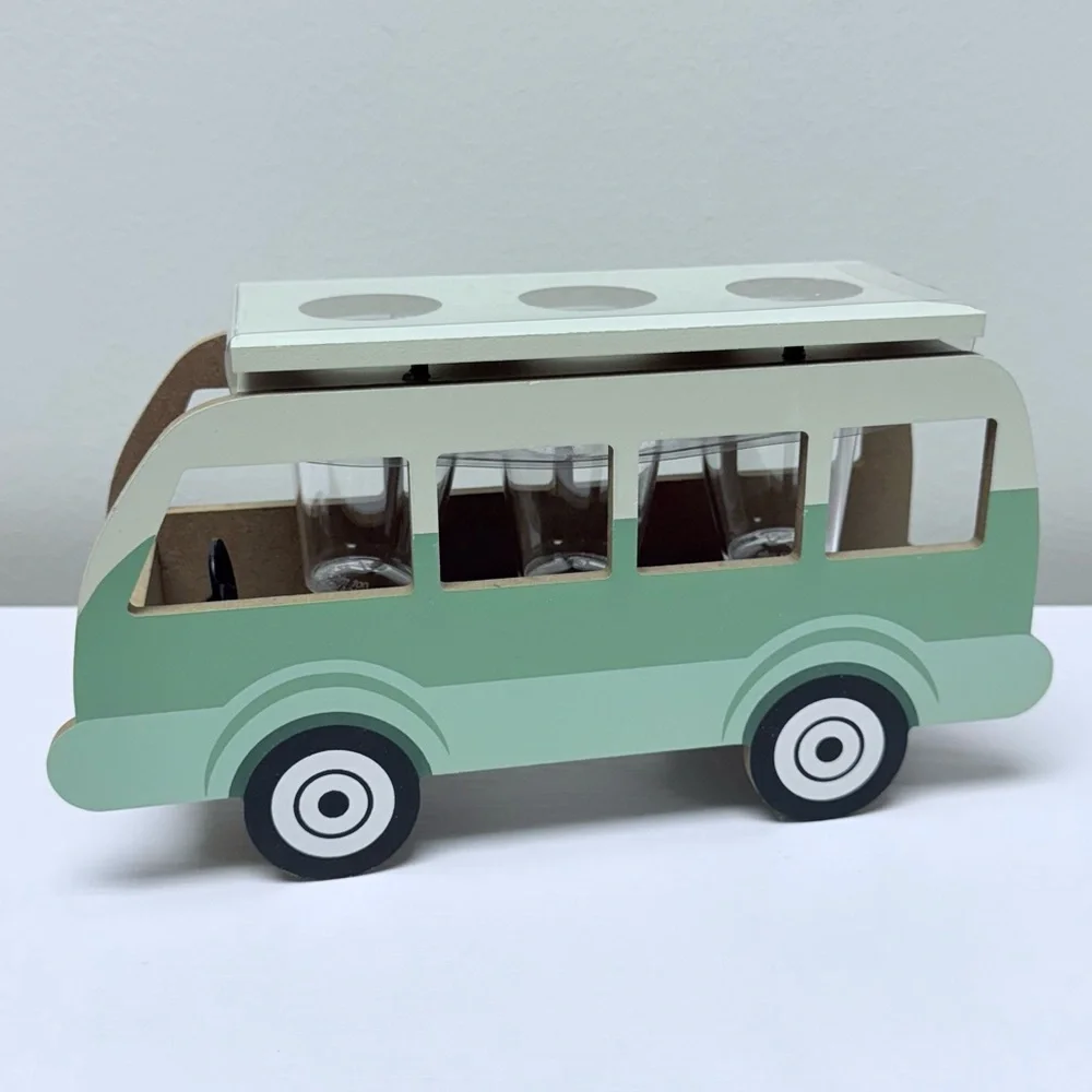 New! Shot Glasses in Green Camper Van Target Bullseye Playground